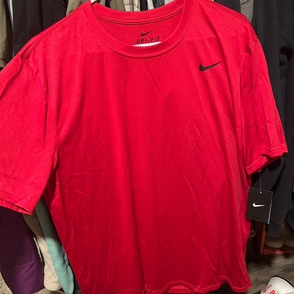 Nike Men's Bright Red Dri-FIT Tee